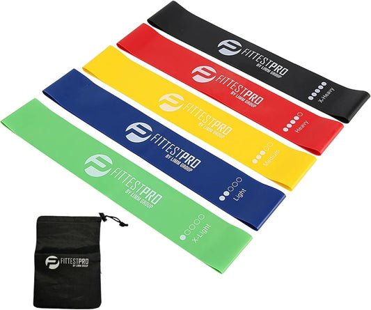 Fittest Pro by  Resistance Bands for Legs and Butt, Fabric Exercise Loop Bands Yoga, Pilates, Rehab, Fitness and Home Workout, Strength Bands for Booty